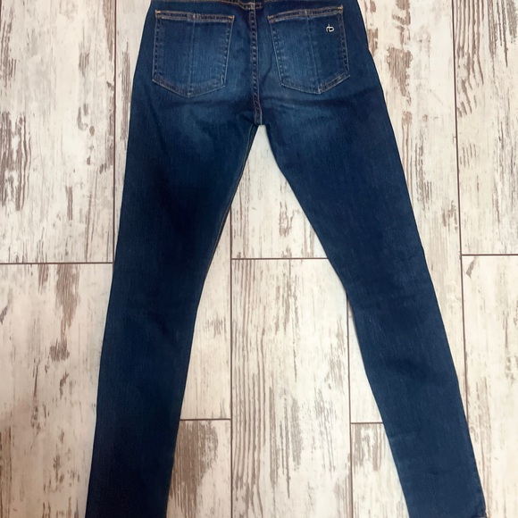 Rag & Bone Zipper Capri Skinny Jeans Distressed Ankle Zip Size 24 NWOT - Picture 13 of 16